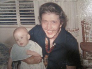 This is Nan with my older brother when he was a baby