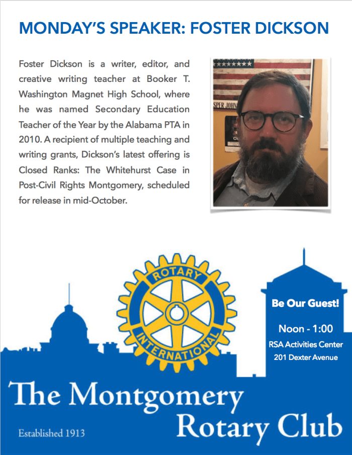 Foster Dickson at Rotary Montgomery Alabama