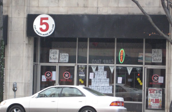 Five Points South Music Hall, Dec 2009