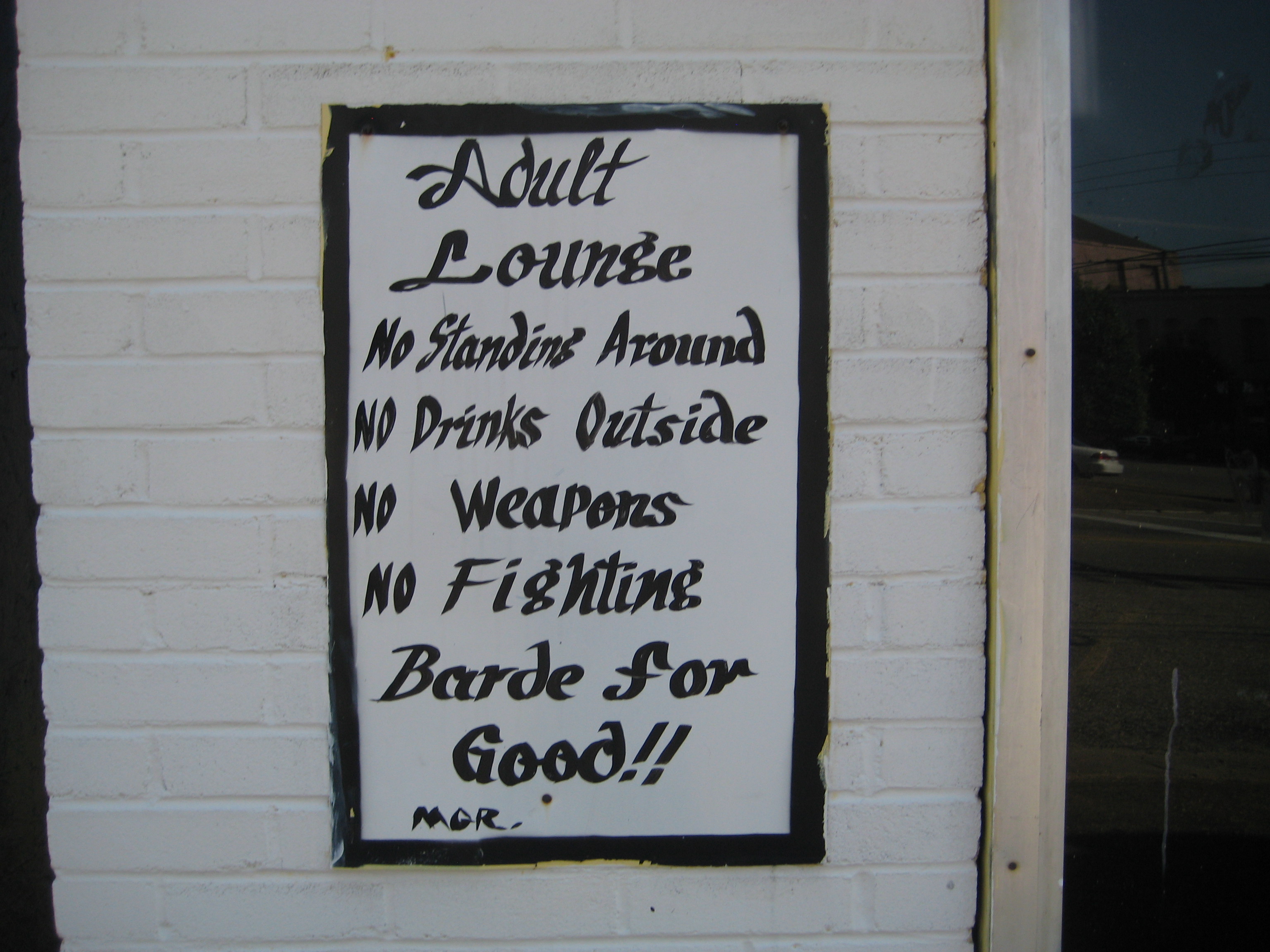 Warning Sign in Selma Alabama 2009