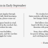Six Haiku in Early September,&nbsp;2019